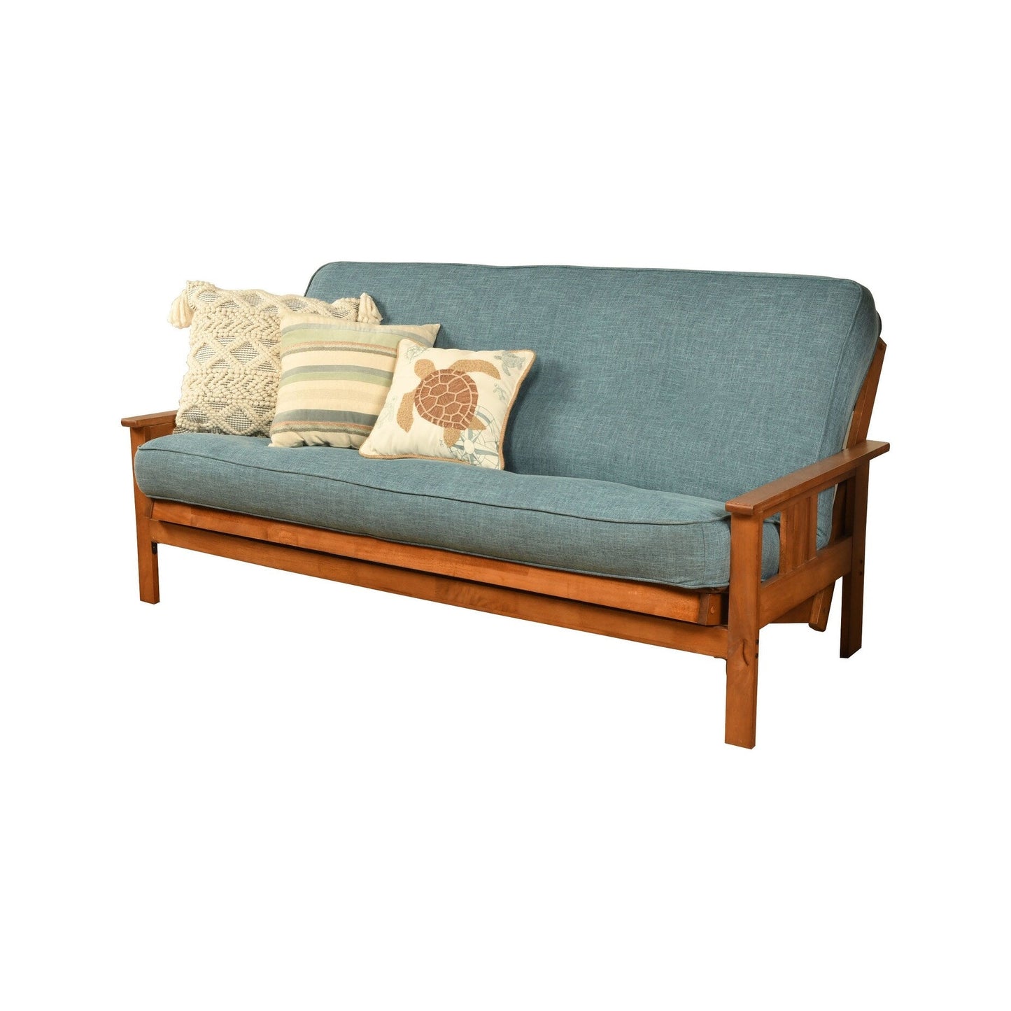 Somette Monterey Sofa in Barbados Finish with Removable Linen Mattress Cover