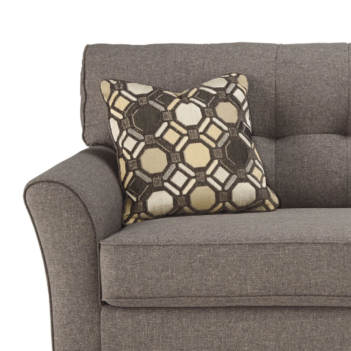 Sona Full Size Sofa Sleeper, Slate Gray Polyester, 2 Pillows, 79 Inch