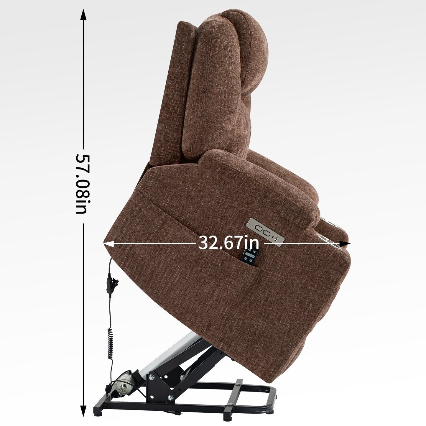 Standard Power Lift Recliner Chair with Full?Body Massage & USB