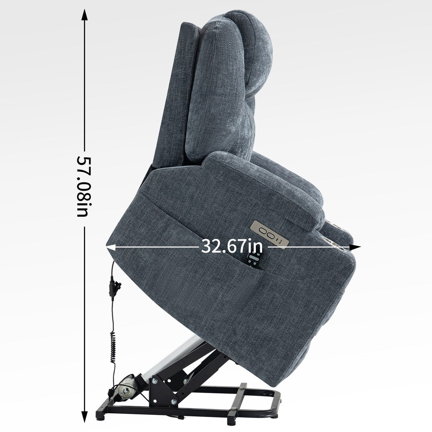 Standard Power Lift Recliner Chair with Full?Body Massage & USB