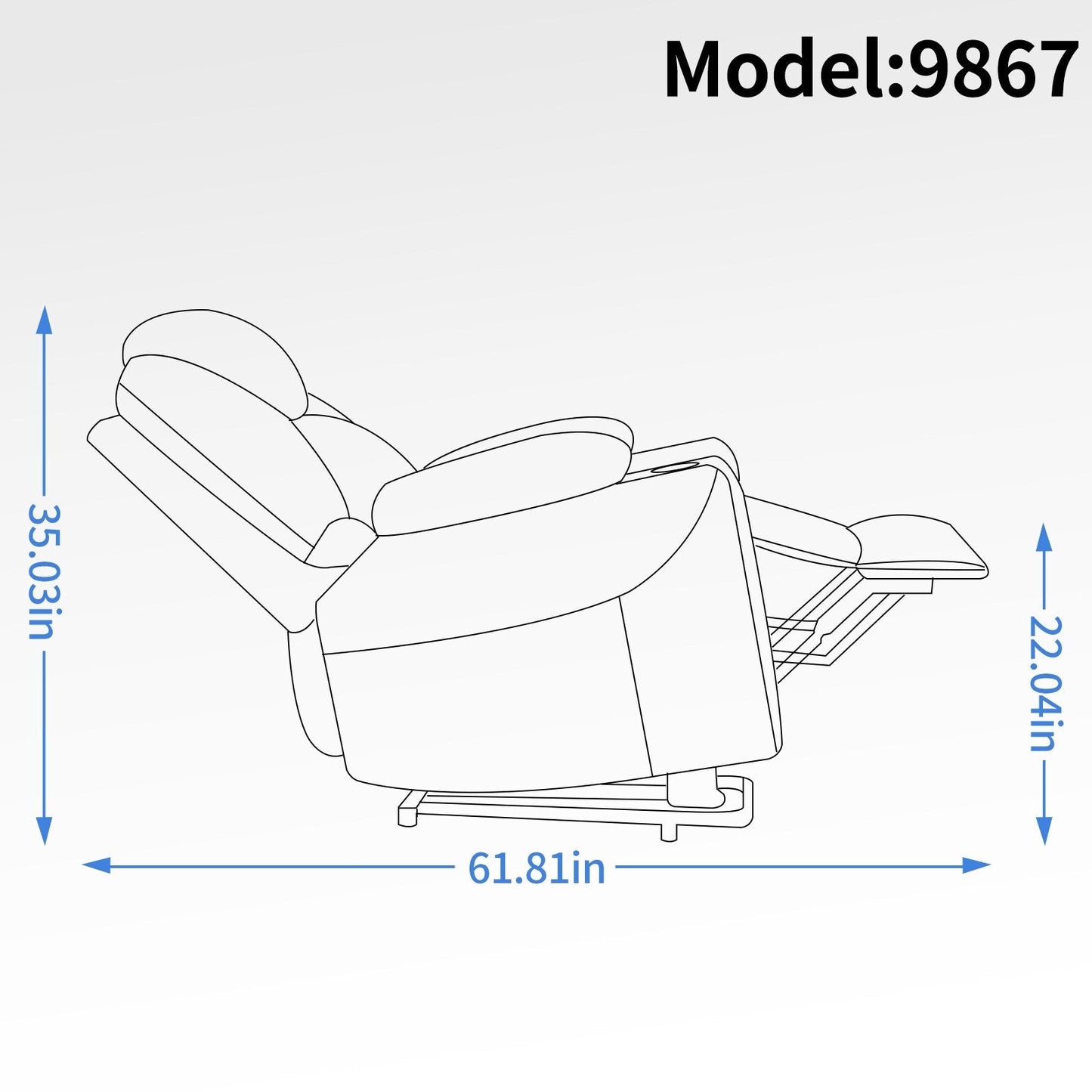 Standard Power Lift Recliner Chair with Full?Body Massage & USB