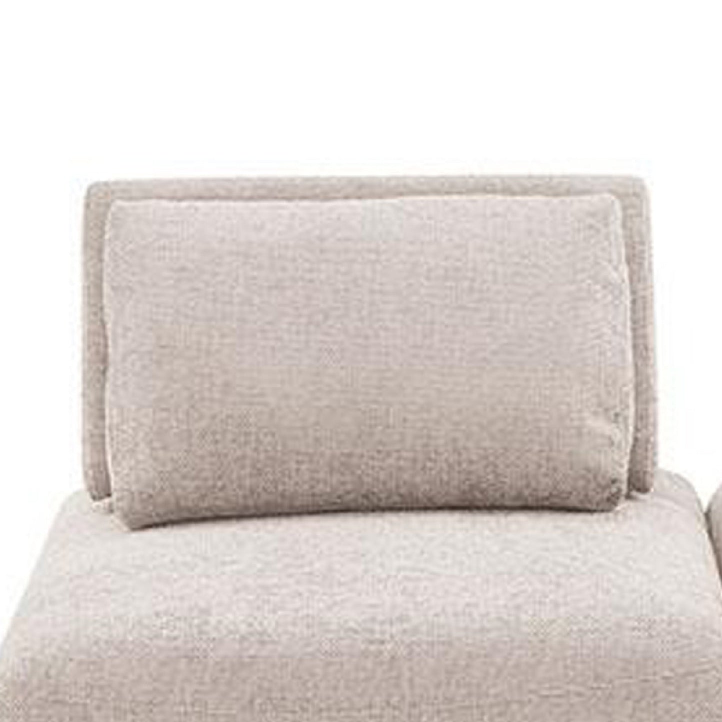 Stavan Modular Curved 2 Seat Sofa, Light Brown Boucle Adjustable Back