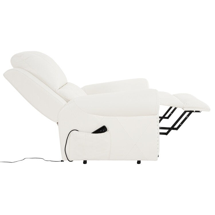Air Leather Premium Studded Power Lift Recliner Chair with Footrest Reclining Chair with Remote Control