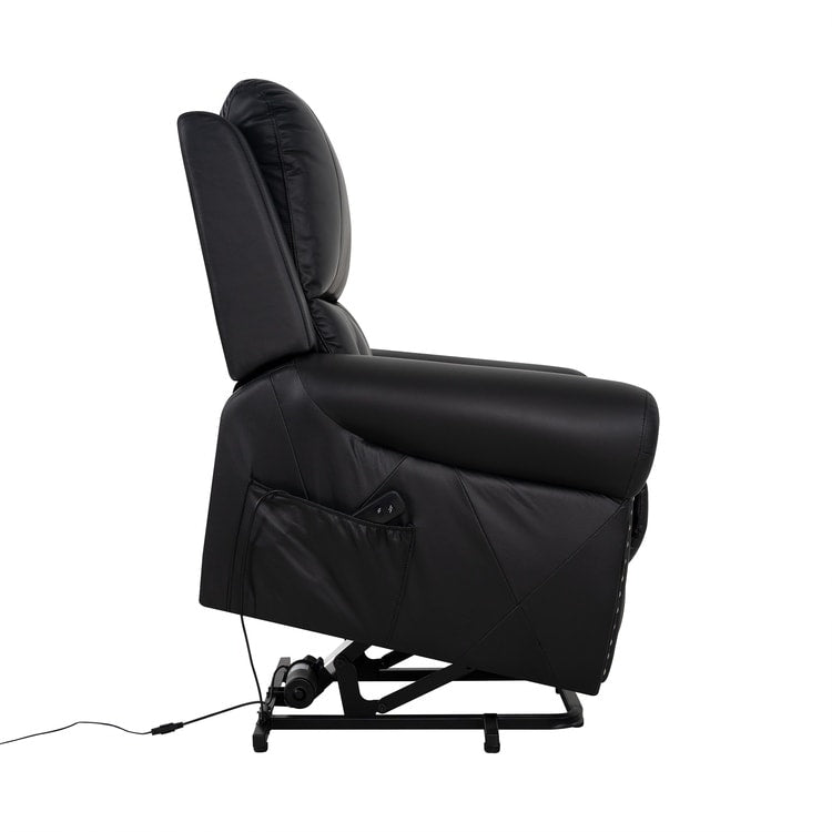 Air Leather Premium Studded Power Lift Recliner Chair with Footrest Reclining Chair with Remote Control