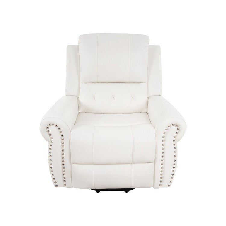 Air Leather Premium Studded Power Lift Recliner Chair with Footrest Reclining Chair with Remote Control
