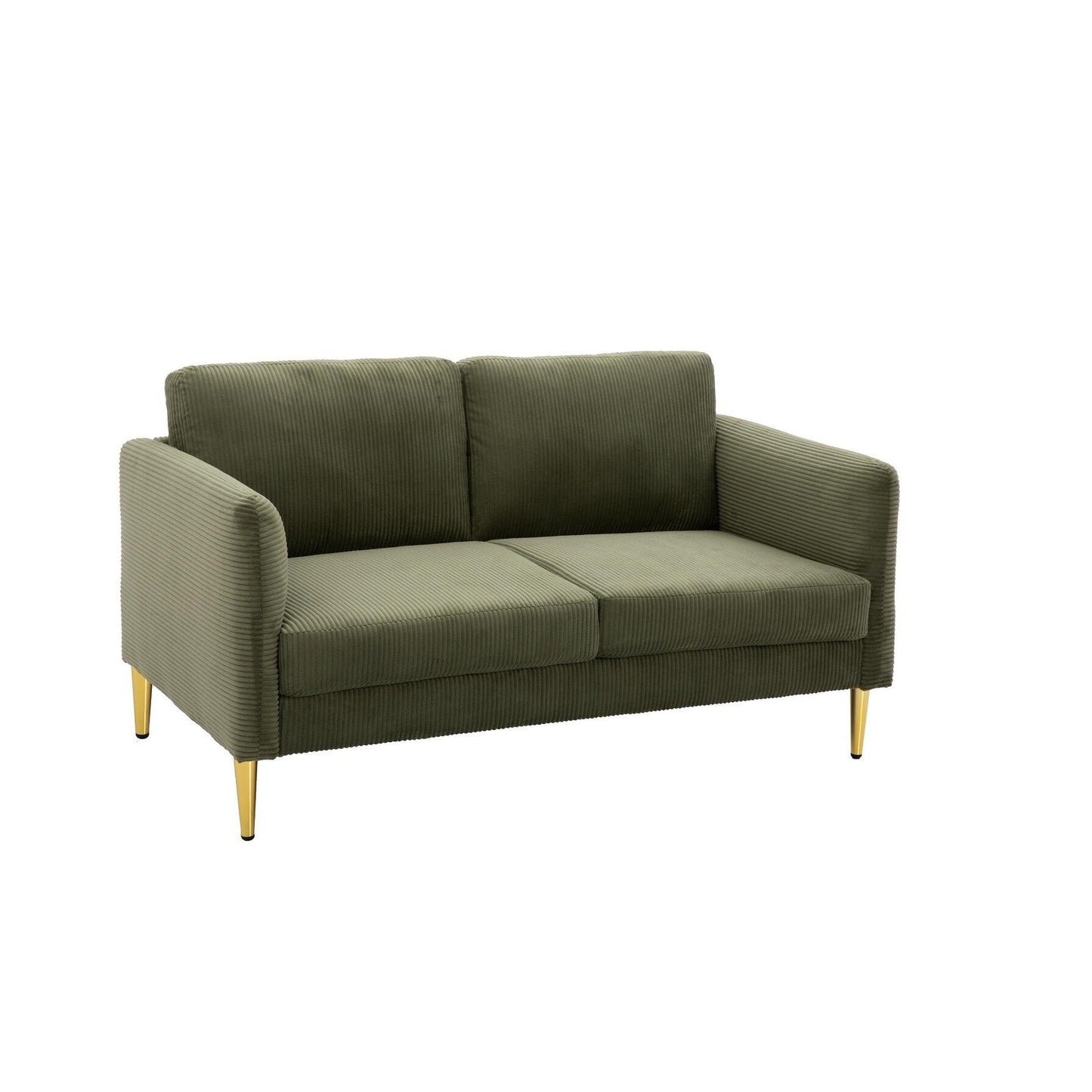 US PRIDE FURNITURE 60.63 W Mid-Century Corduroy Fabric Loveseat