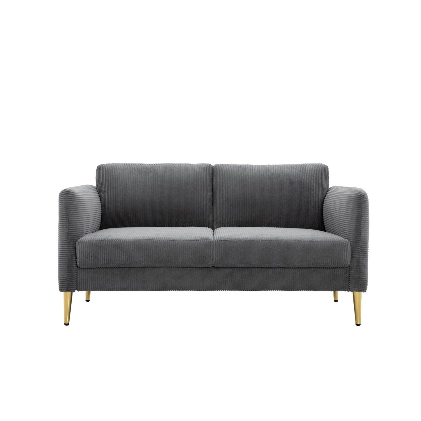 US PRIDE FURNITURE 60.63 W Mid-Century Corduroy Fabric Loveseat