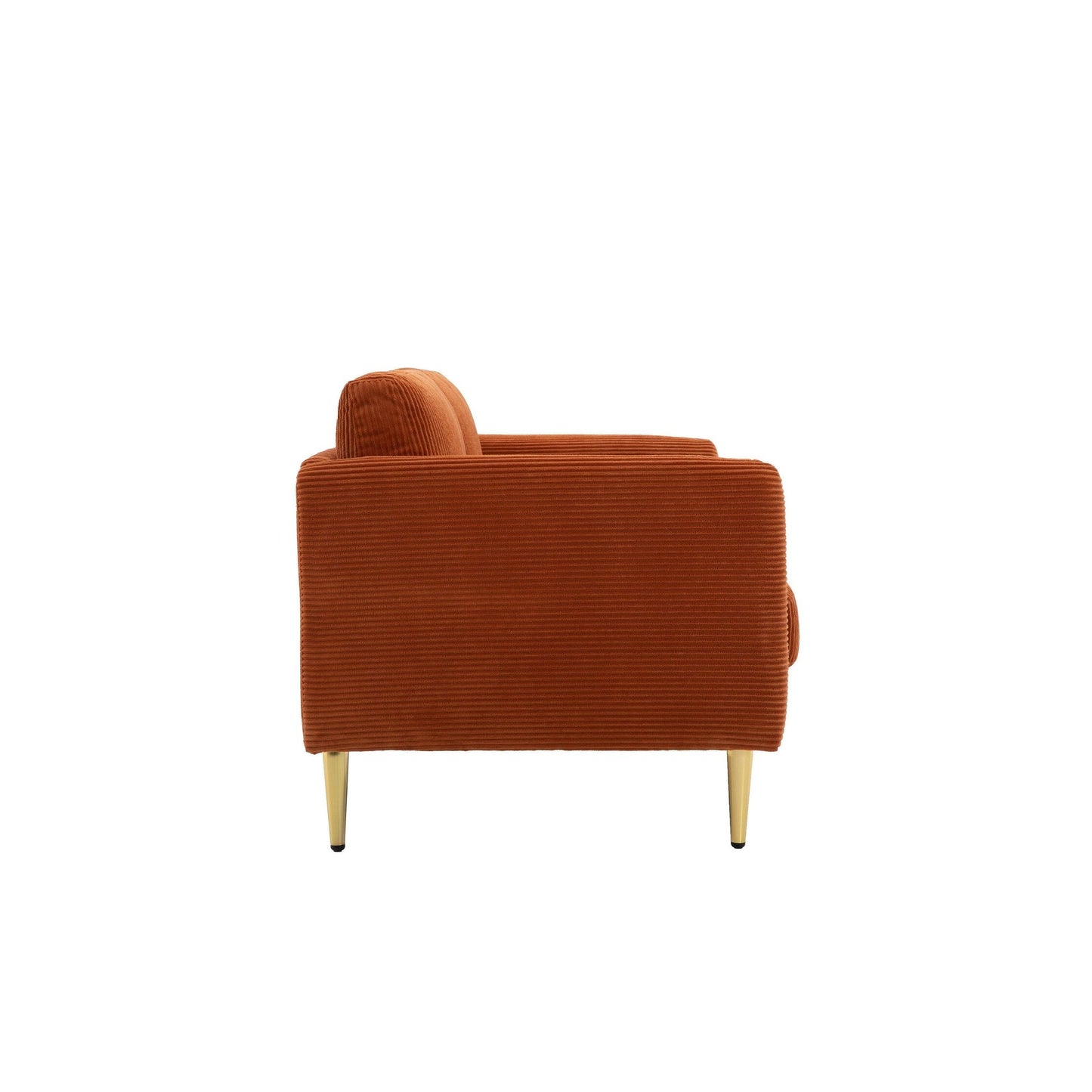 US PRIDE FURNITURE 60.63 W Mid-Century Corduroy Fabric Loveseat