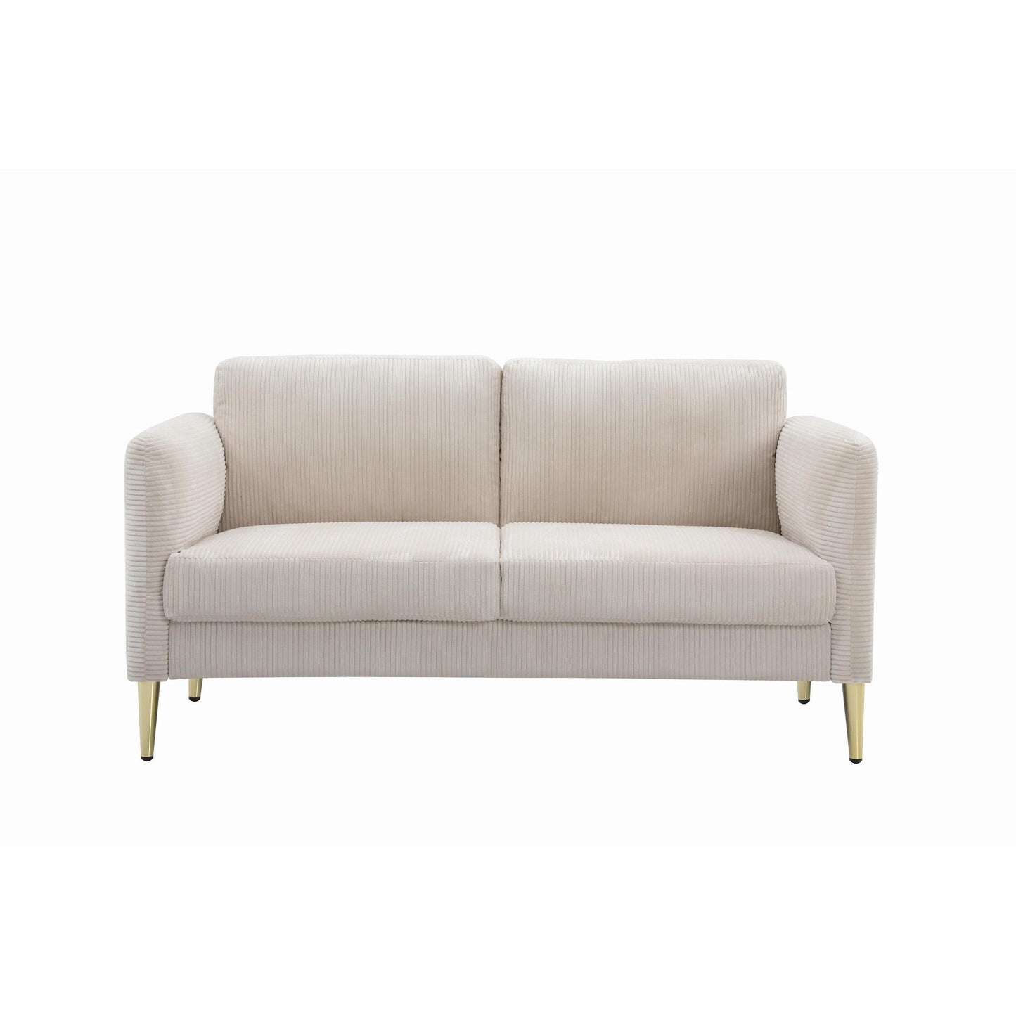 US PRIDE FURNITURE 60.63 W Mid-Century Corduroy Fabric Loveseat
