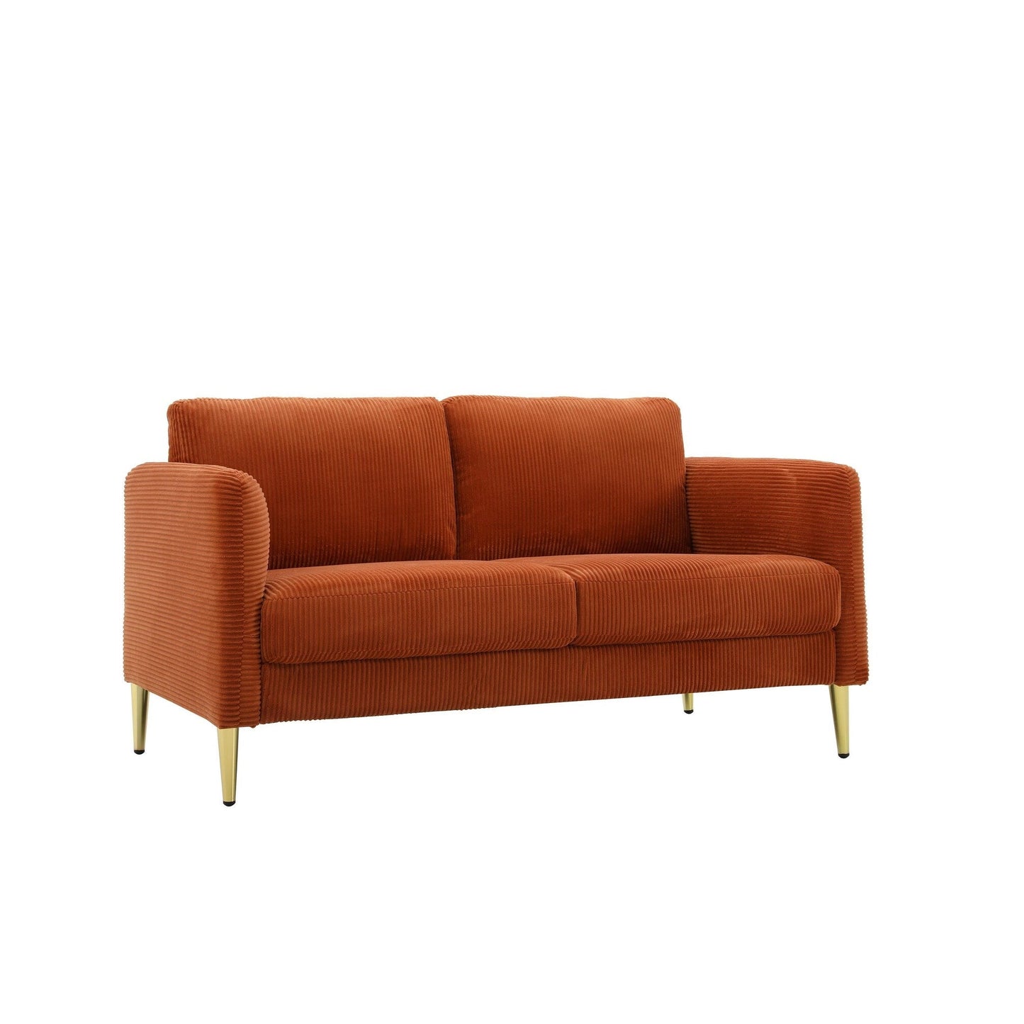 US PRIDE FURNITURE 60.63 W Mid-Century Corduroy Fabric Loveseat