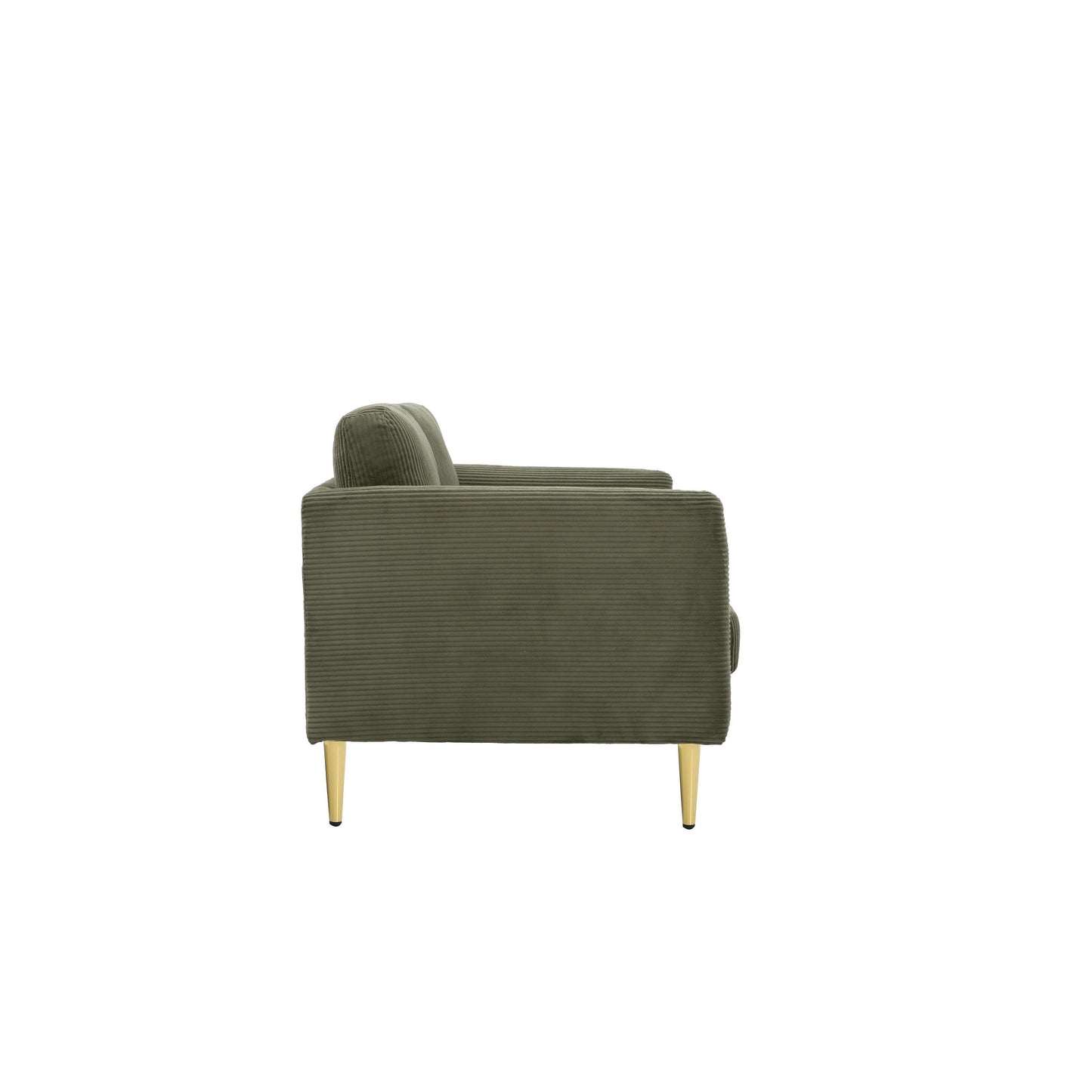 US PRIDE FURNITURE 60.63 W Mid-Century Corduroy Fabric Loveseat