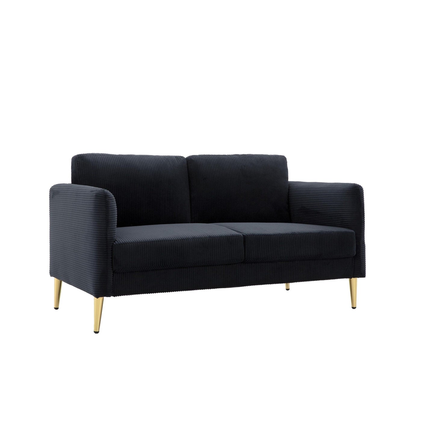 US PRIDE FURNITURE 60.63 W Mid-Century Corduroy Fabric Loveseat