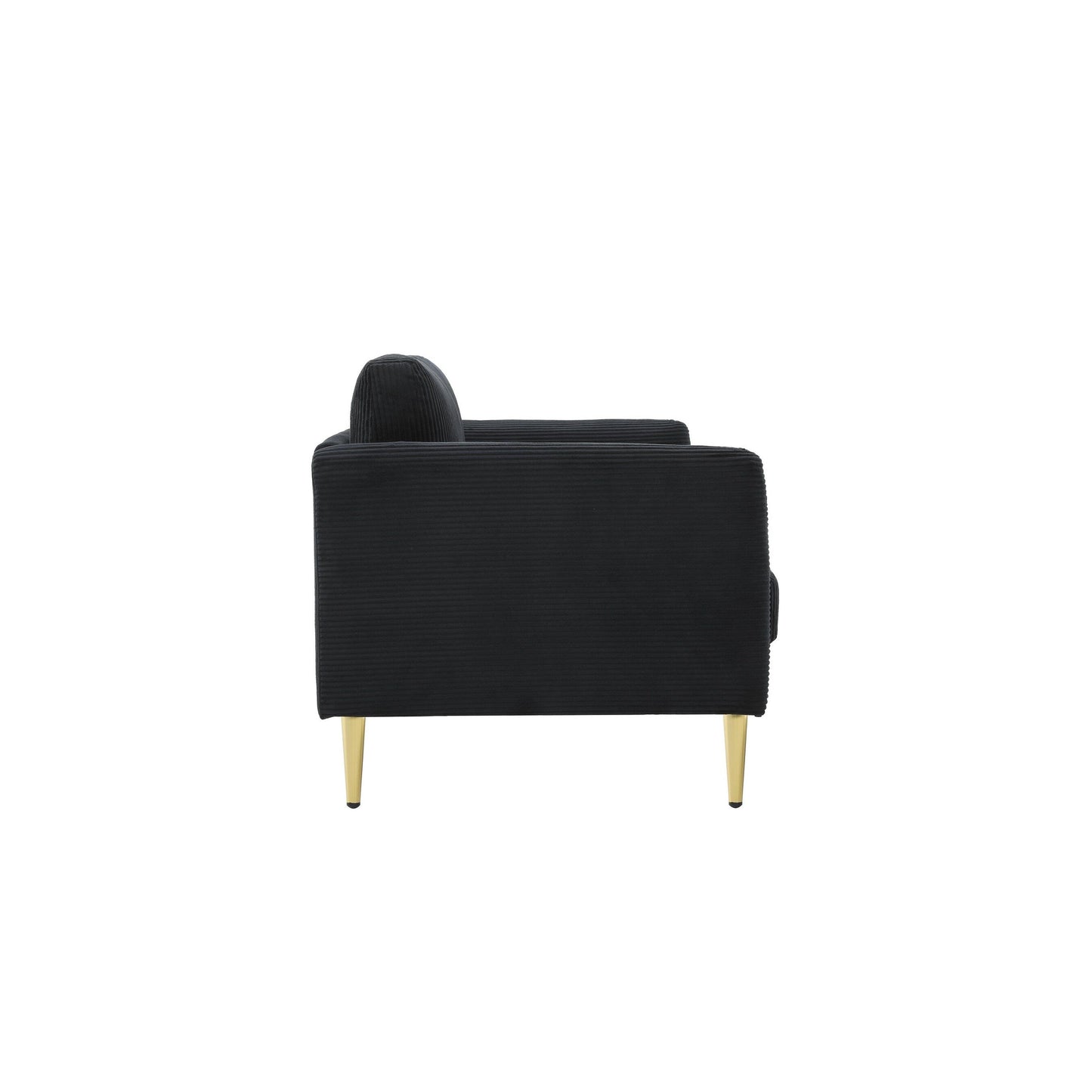 US PRIDE FURNITURE 60.63 W Mid-Century Corduroy Fabric Loveseat
