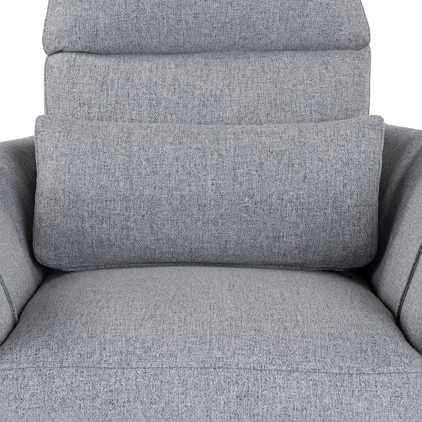 Upholstered Swivel Recliner Manual Rocker