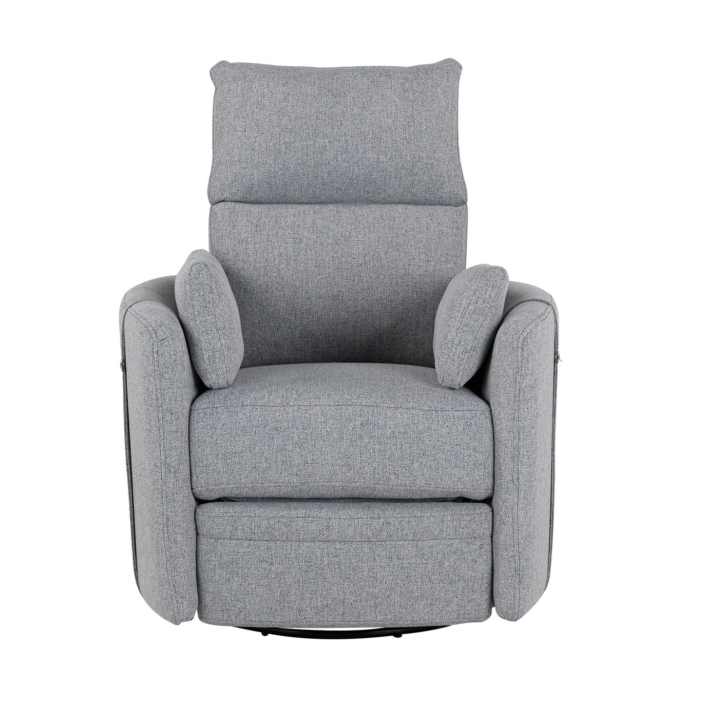 Upholstered Swivel Recliner Manual Rocker