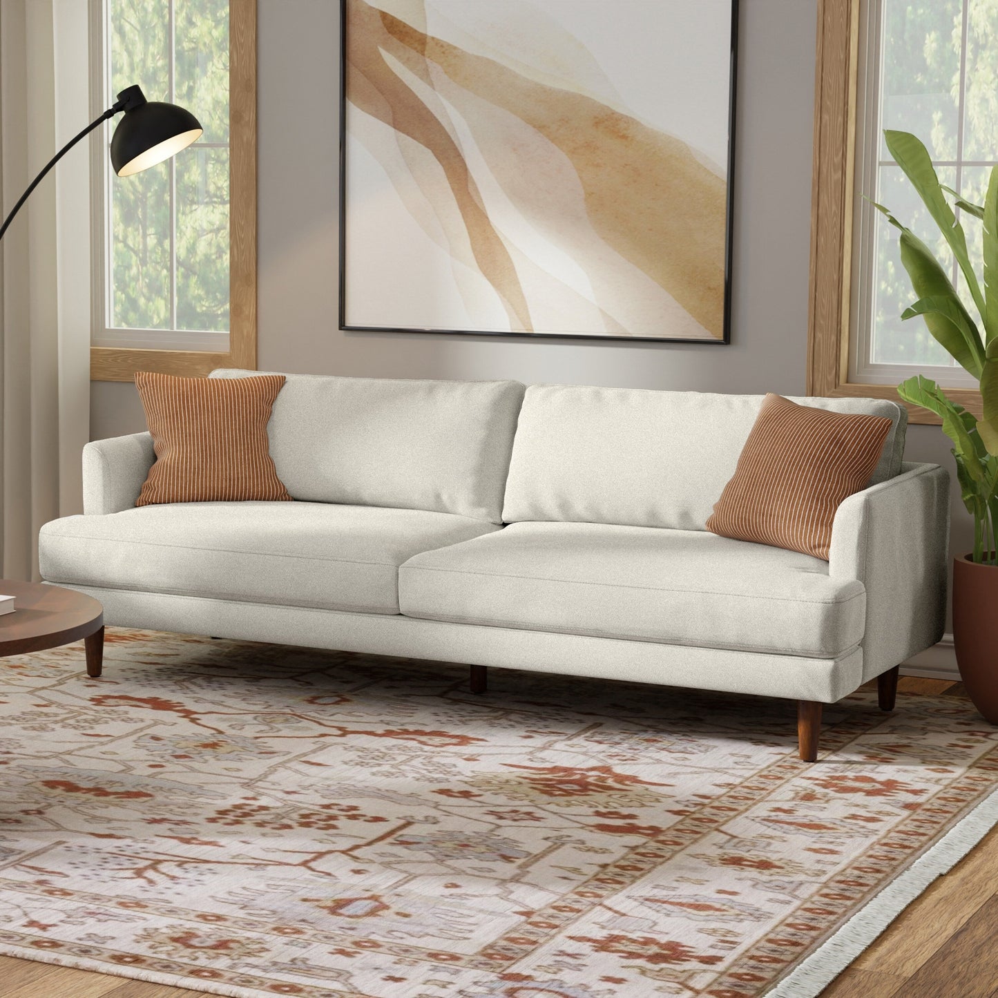 WYNDENHALL Chloris 90 inch Wide Mid-Century Modern Sofa - Â 90 W x 35.5 D x 32.75 H