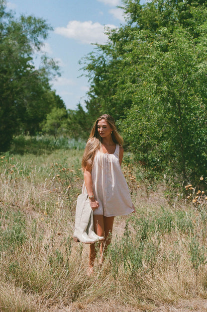 Rosemary 100% Cotton Mini Dress in Sugar Shack