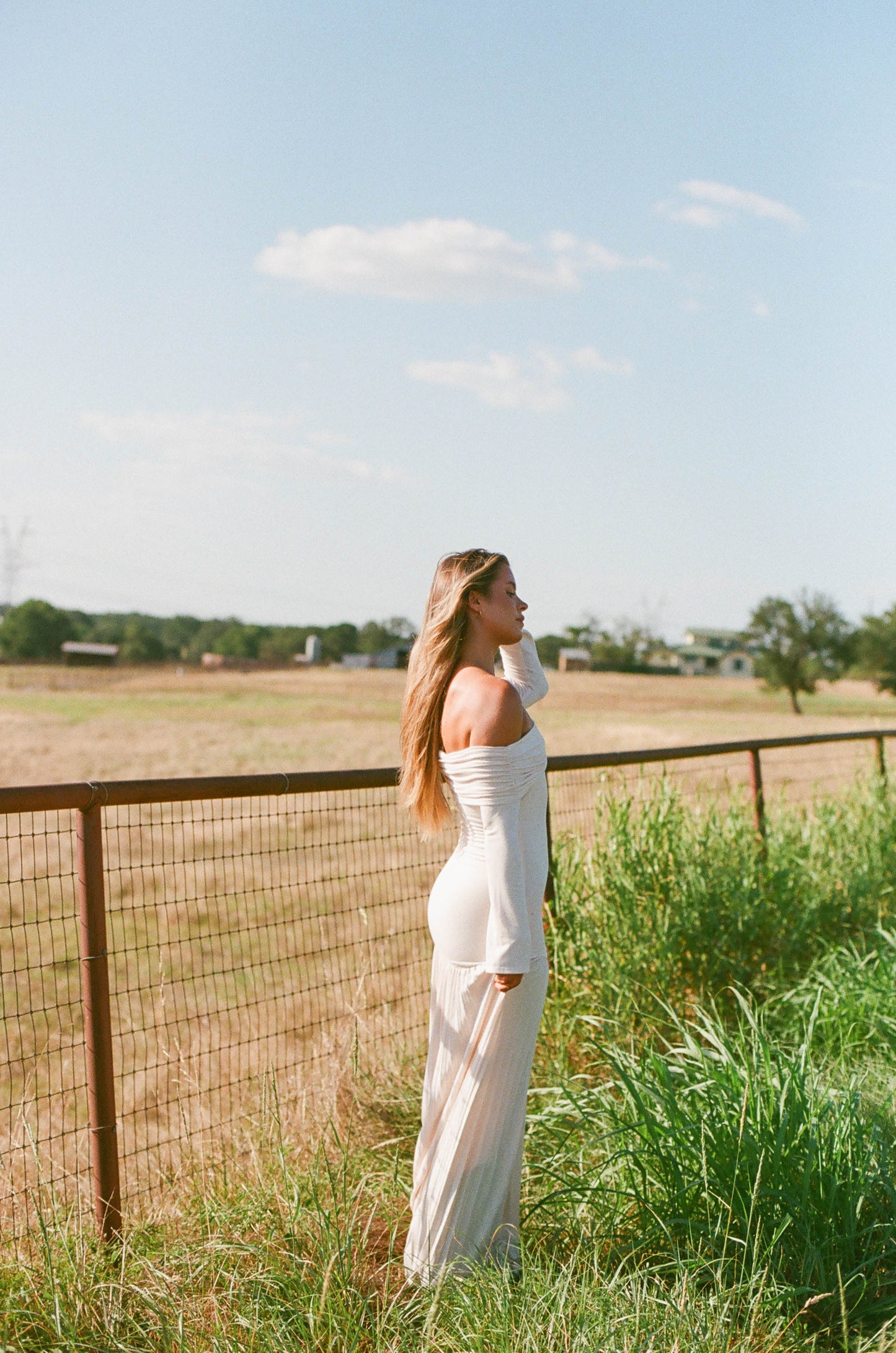 Lennox Long Sleeve Maxi Dress in Ivory
