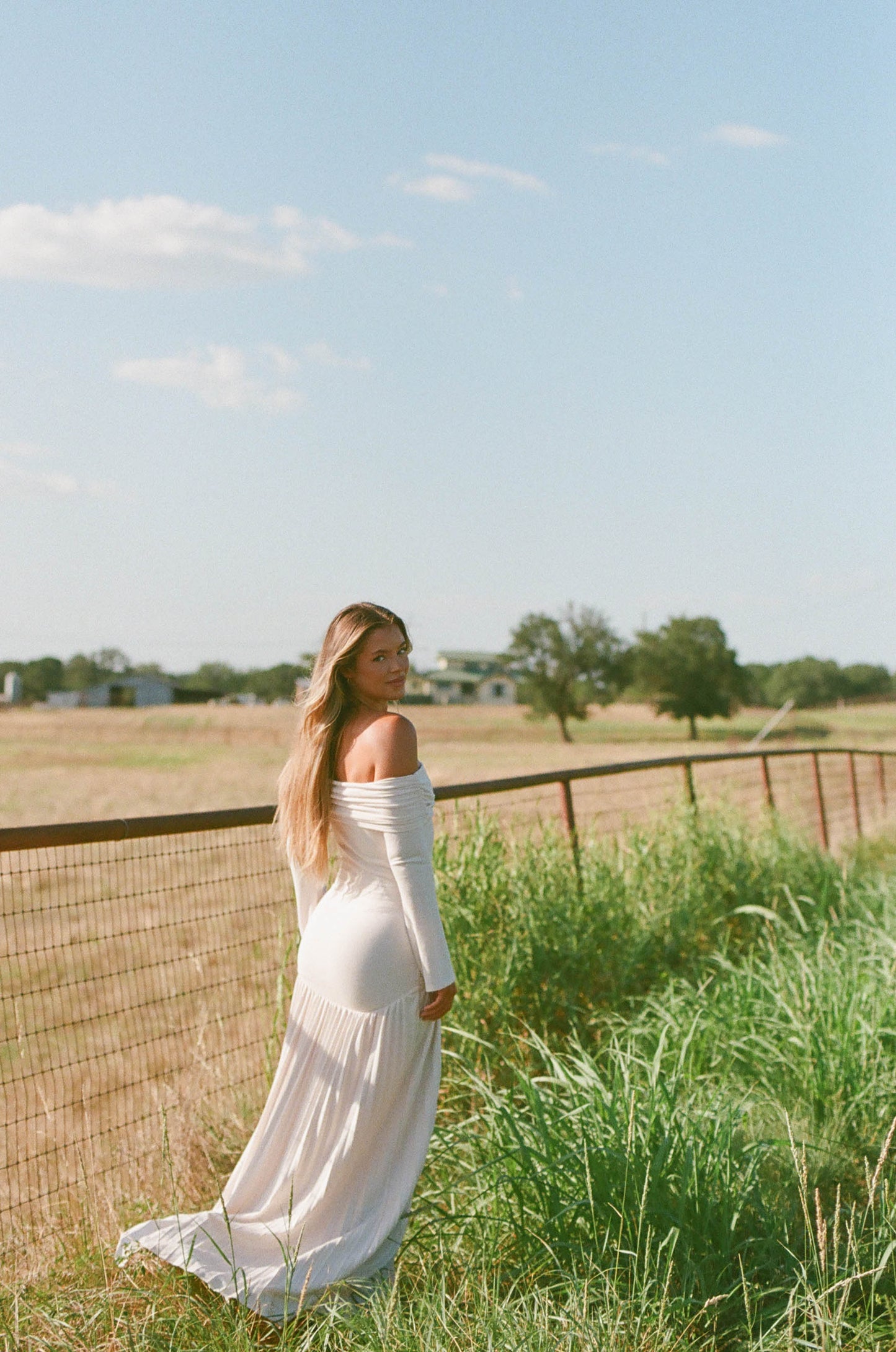 Lennox Long Sleeve Maxi Dress in Ivory