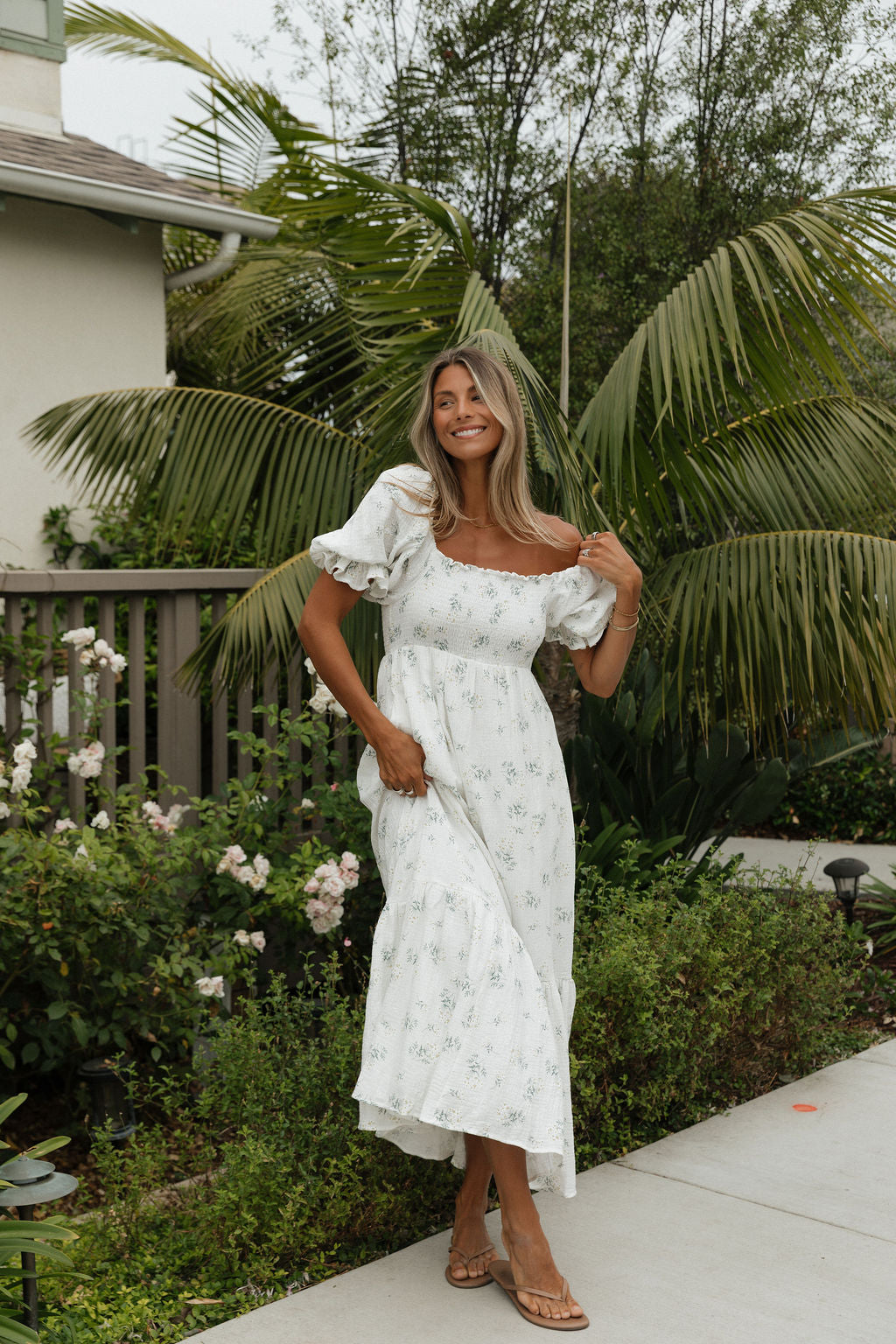 Livvy 100% Cotton  Maxi Dress in Chamomile - Bump Friendly & Inclusive Sizing