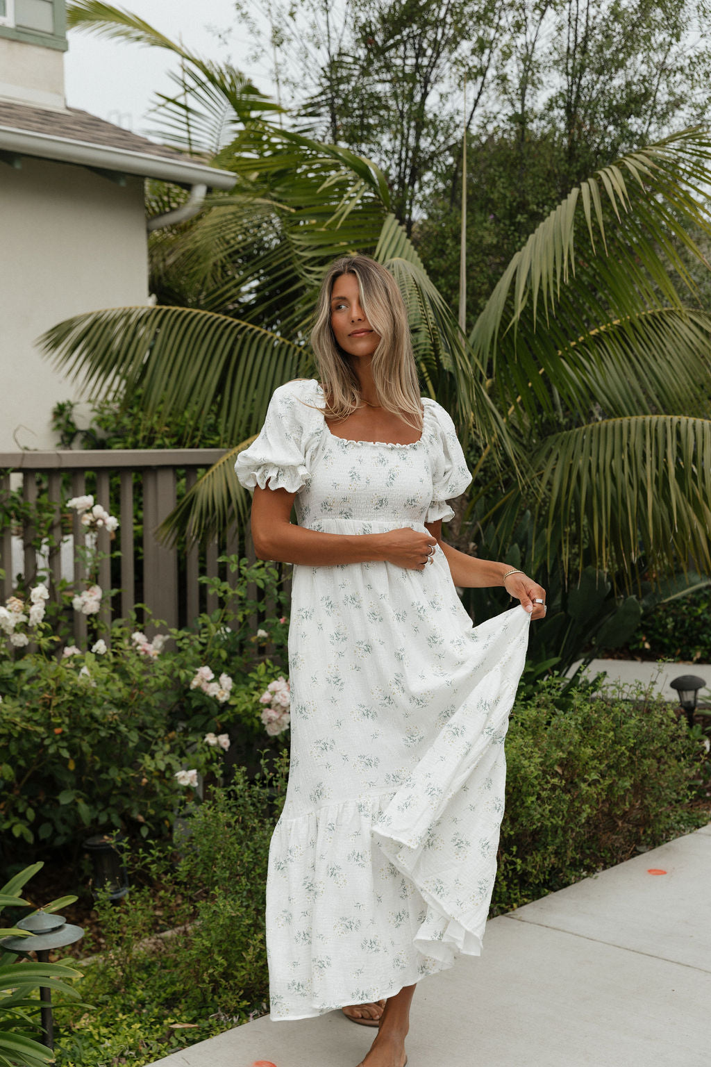 Livvy 100% Cotton  Maxi Dress in Chamomile - Bump Friendly & Inclusive Sizing