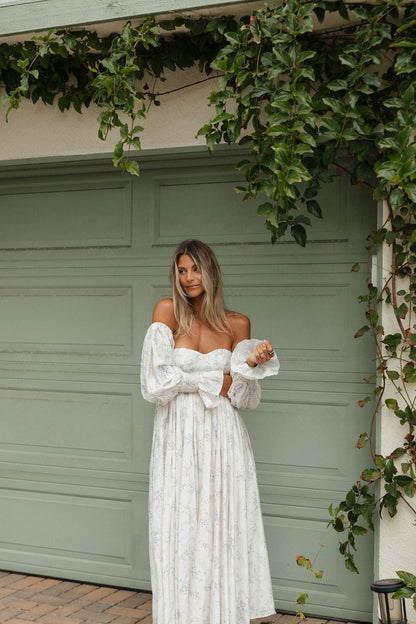 Dear Skye Floral Dress in Blue