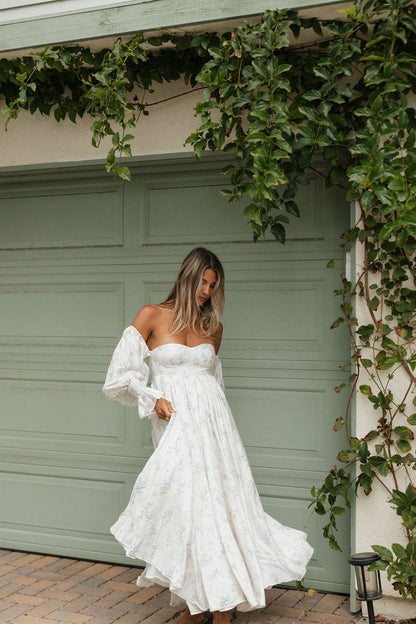 Dear Skye Floral Dress in Blue