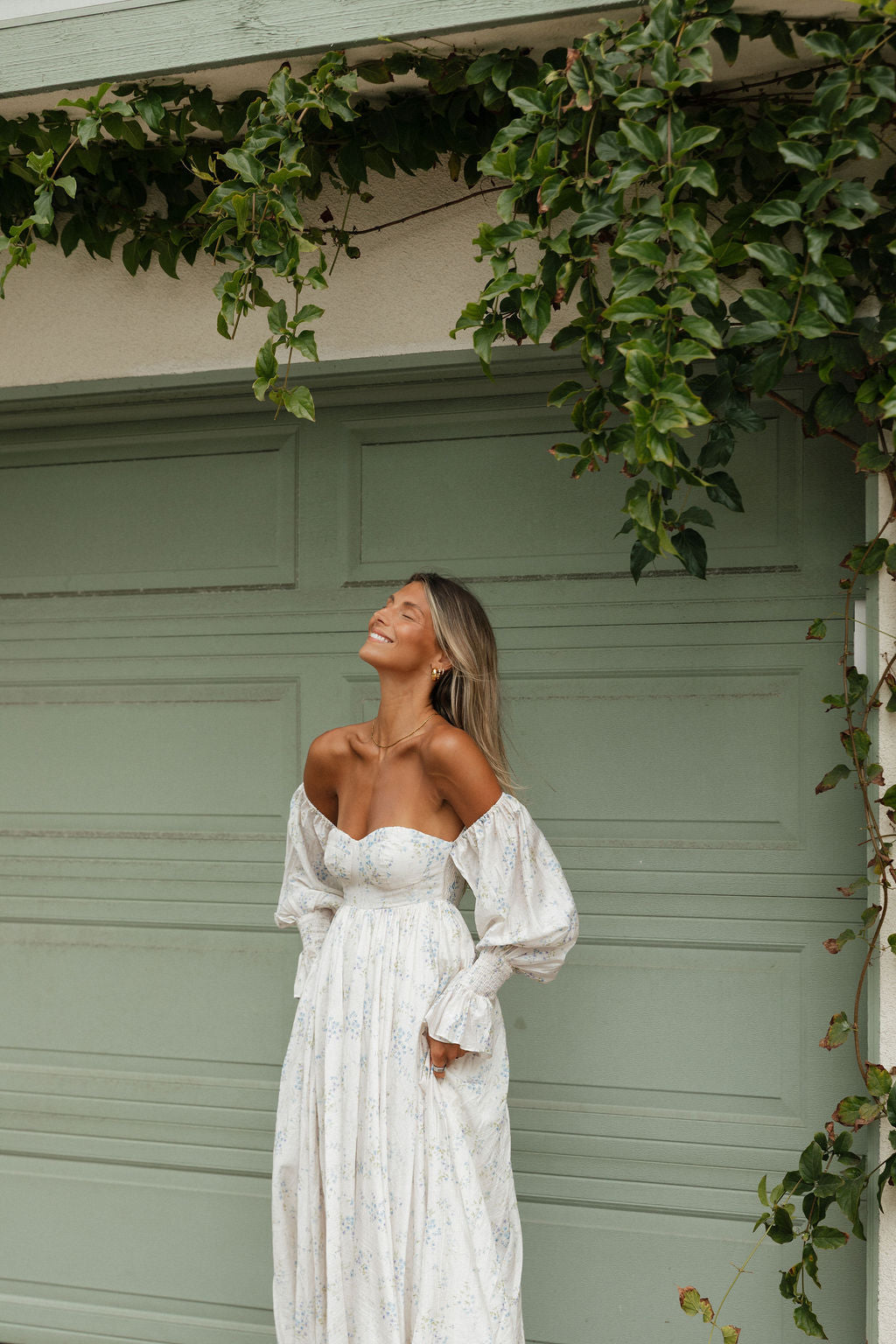 Dear Skye Floral Dress in Blue