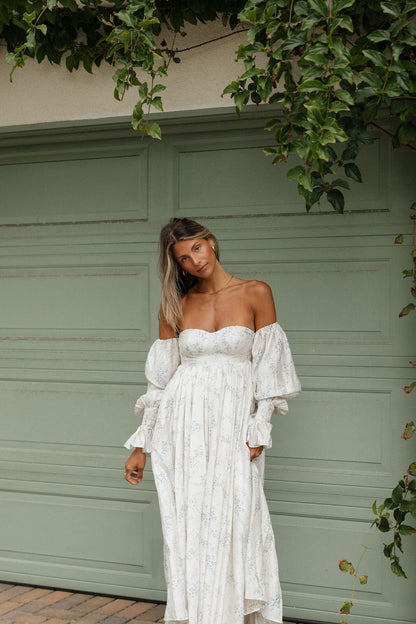Dear Skye Floral Dress in Blue