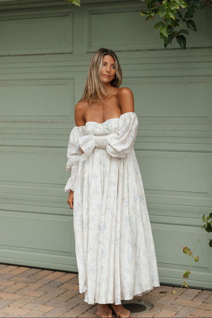 Dear Skye Floral Dress in Blue