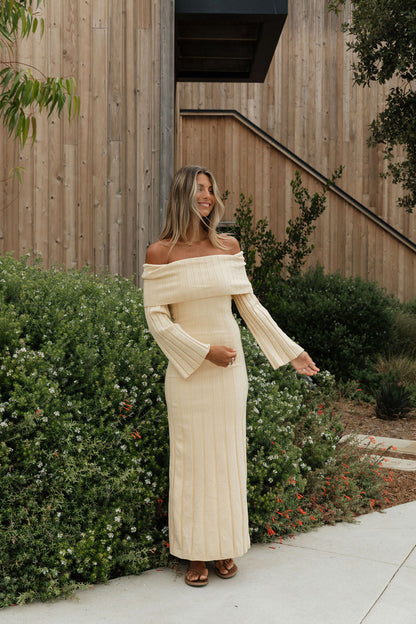 Evella Maxi Dress in Butter Yellow - Bump Friendly & Inclusive Sizing