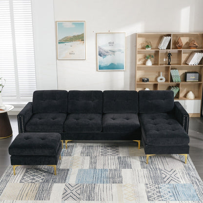 110inch L-Shape Convertible Sectional Sofa Couch