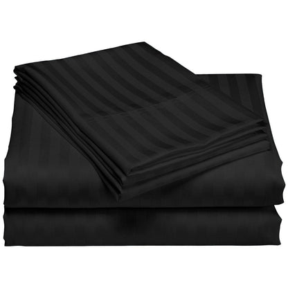 1200 Thread Count Cotton Deep Pocket Luxury Hotel Stripe Sheet Set