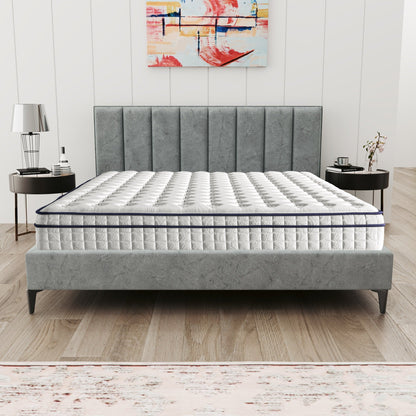 Assembled in USA - 12 Diamond Hybrid Mattress Pocket Coil and Cool Gel Memory Foam