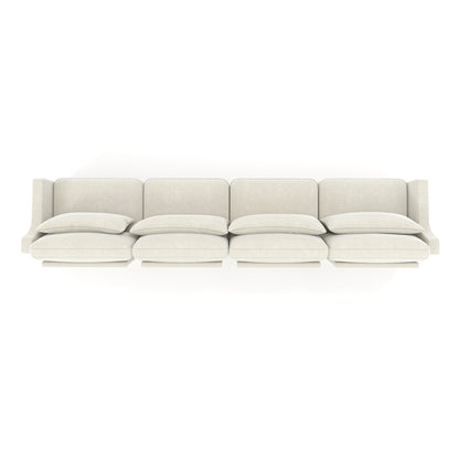 141.7 Chenille 6-Seater Sofa with ergonomic, wooden base,high - resilience sponge for Living Room