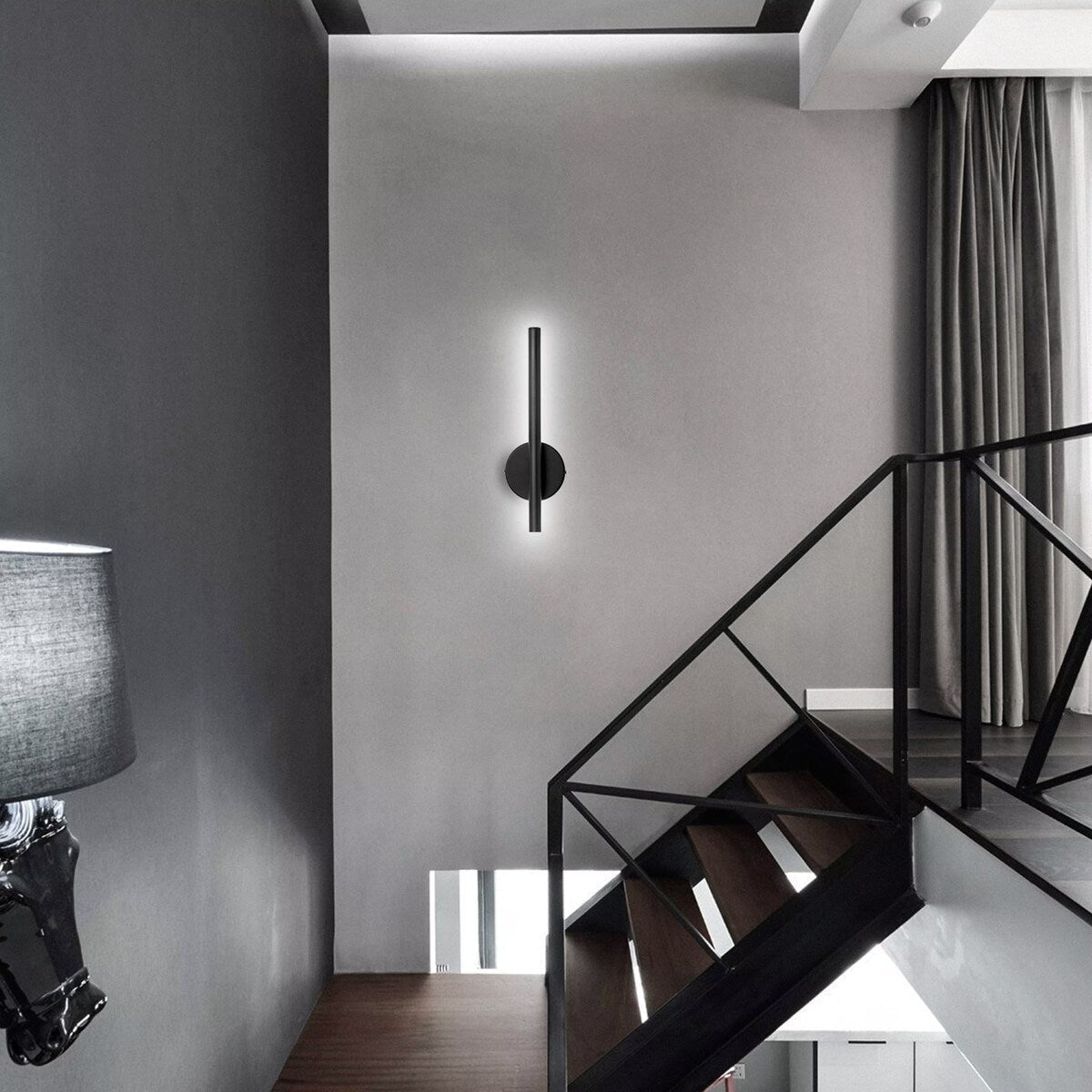 Modern Industrial Minimalist Metal LED Integrated Linear Strip Wall Light Sconce