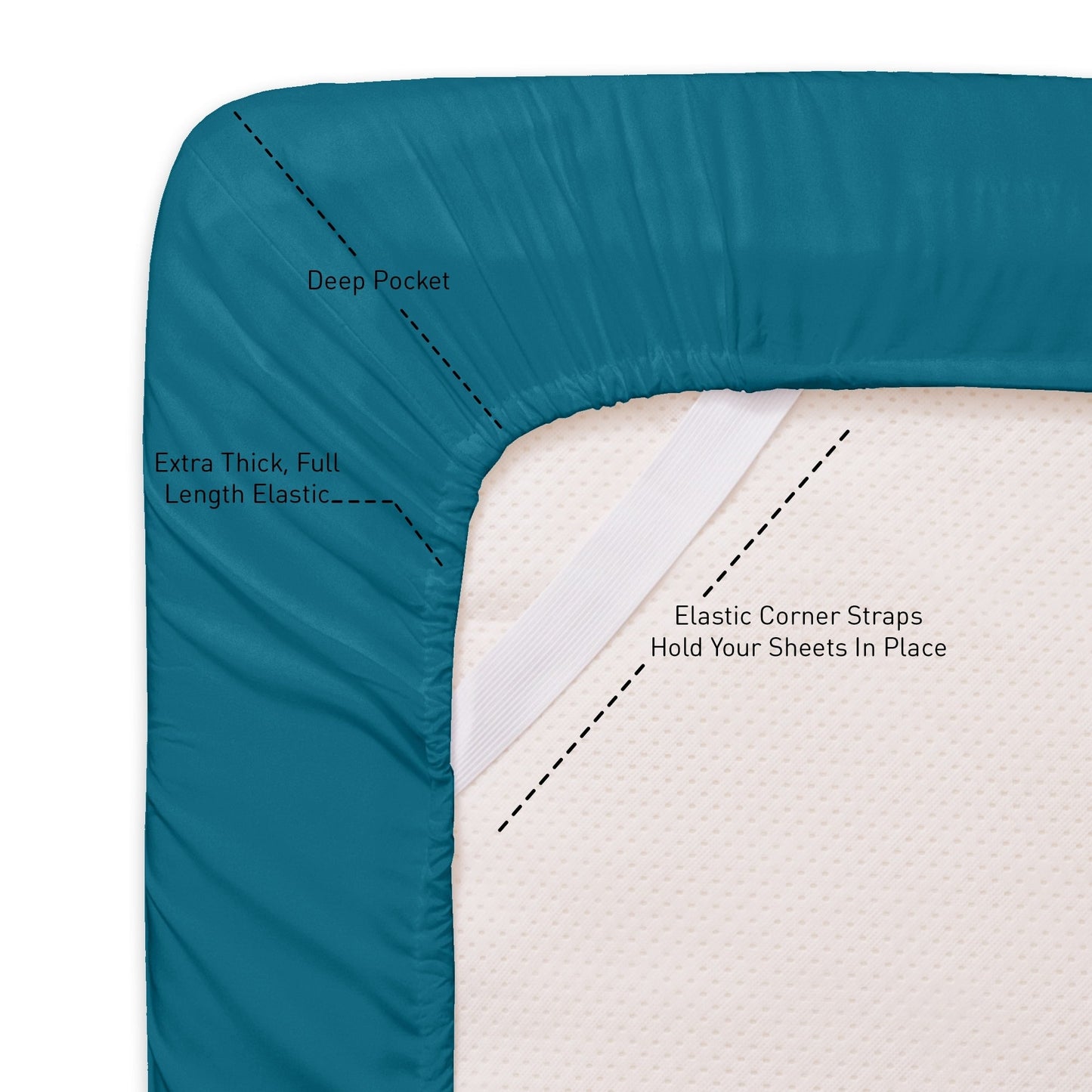 1500 Series Extra Deep 24 Pocket 6 Piece Sheet Set