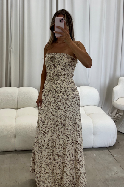 Lyra Maxi Dress in Cream
