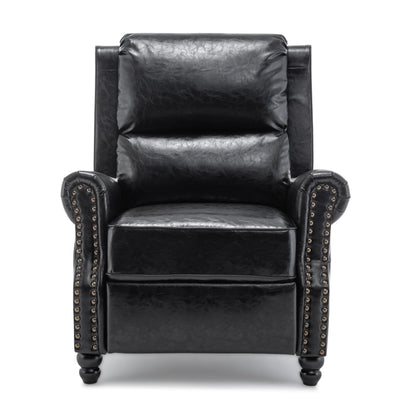 2 Set Nail-head Padded Seat Pushback Recliner Chair