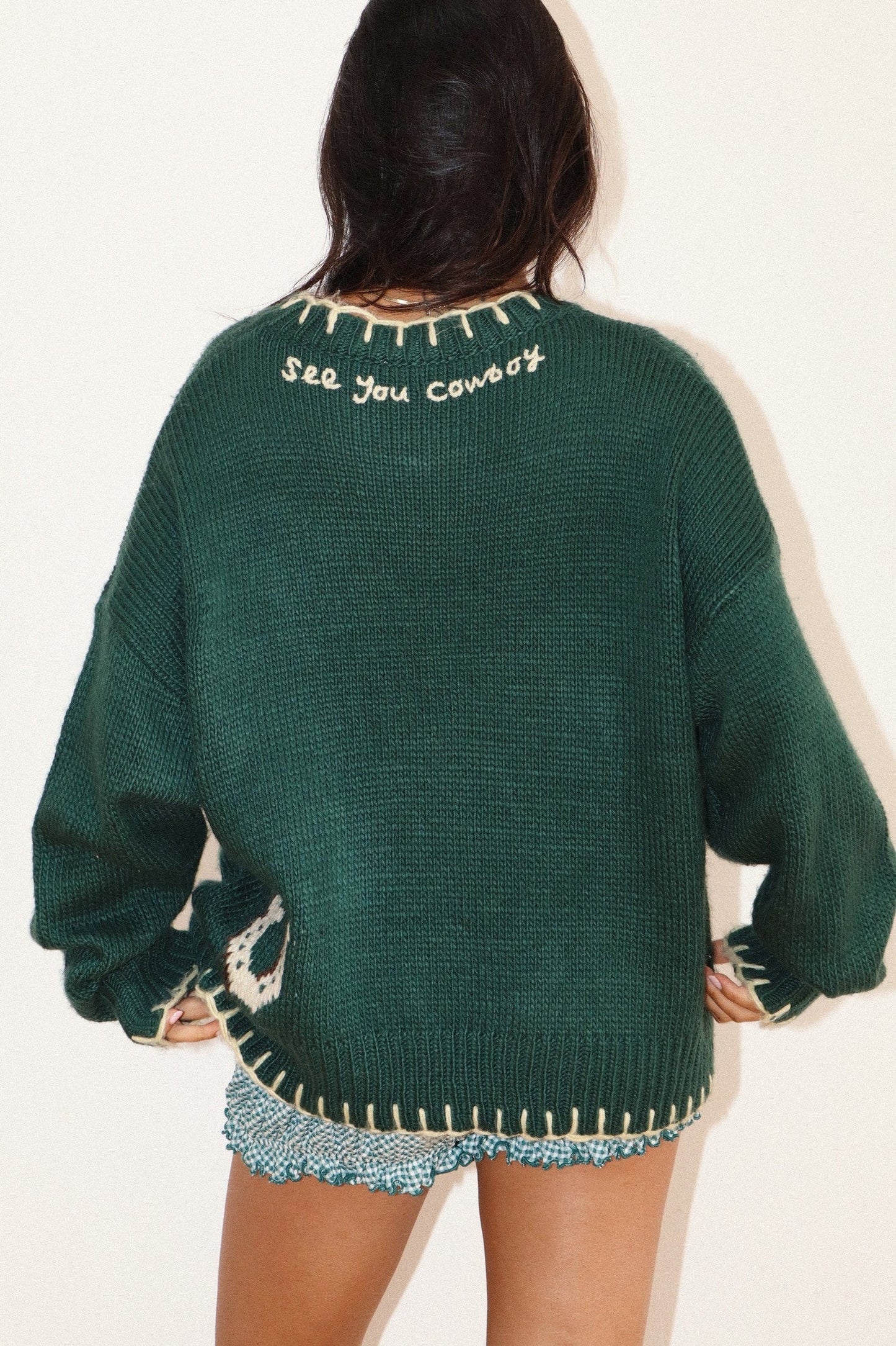 Clyde Horse Sweater in Green