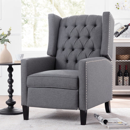 27.16 Wide Fabric Manual Wing Chair Recliner