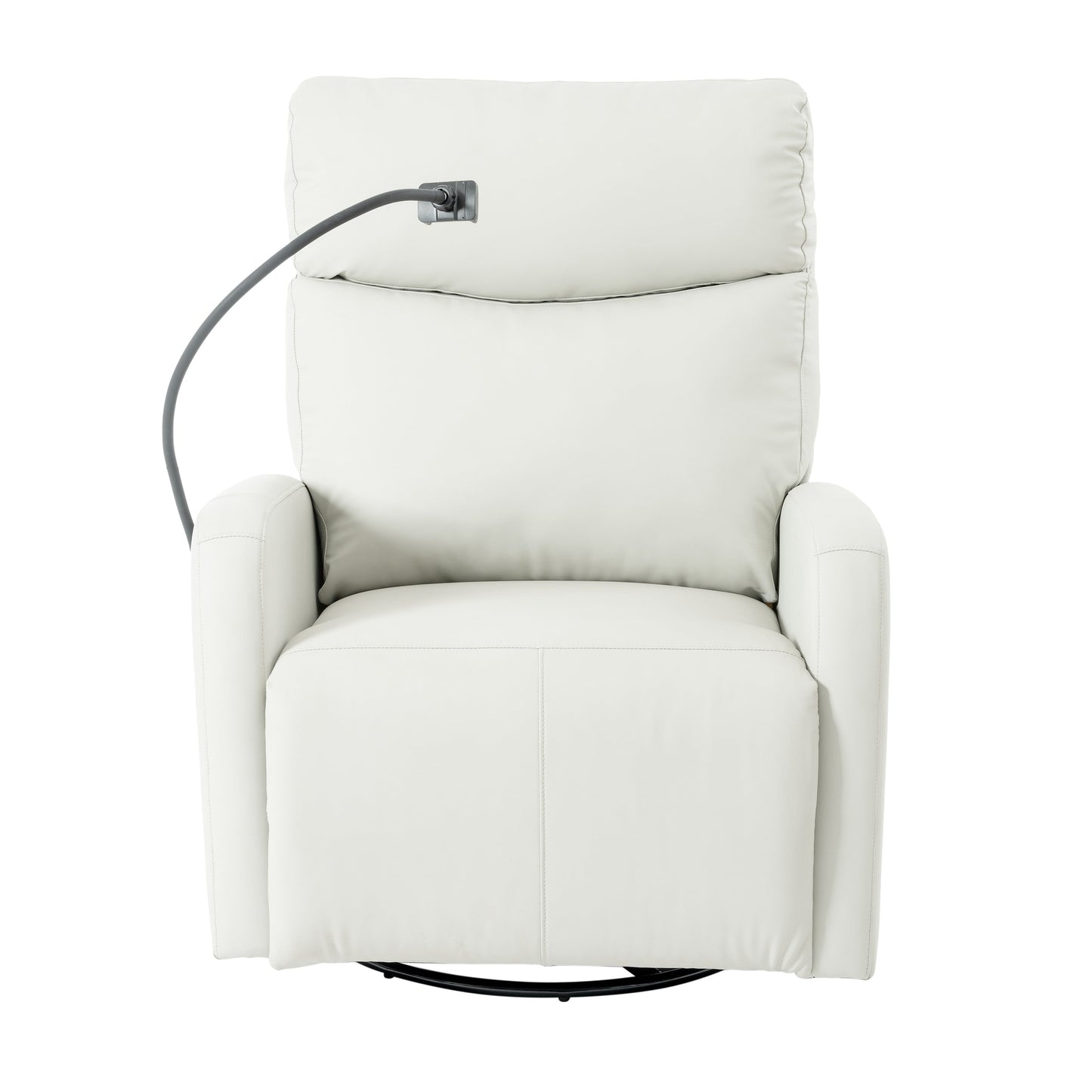 270Â° Swivel Rocking Recliner with USB Ports, Electric Recline, and Overstuffed Comfort for Ultimate Relaxation