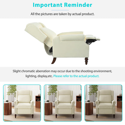 29.75 Push Back Recliner Chair Upholstered Recliner