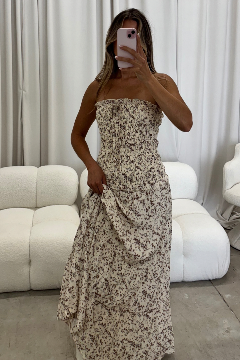 Lyra Maxi Dress in Cream