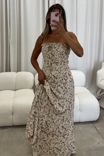 Lyra Maxi Dress in Cream