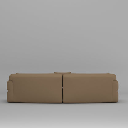 3-5 Seater Couch Comfy Upholstered Sofa with 3 Pcs Soft Pillows