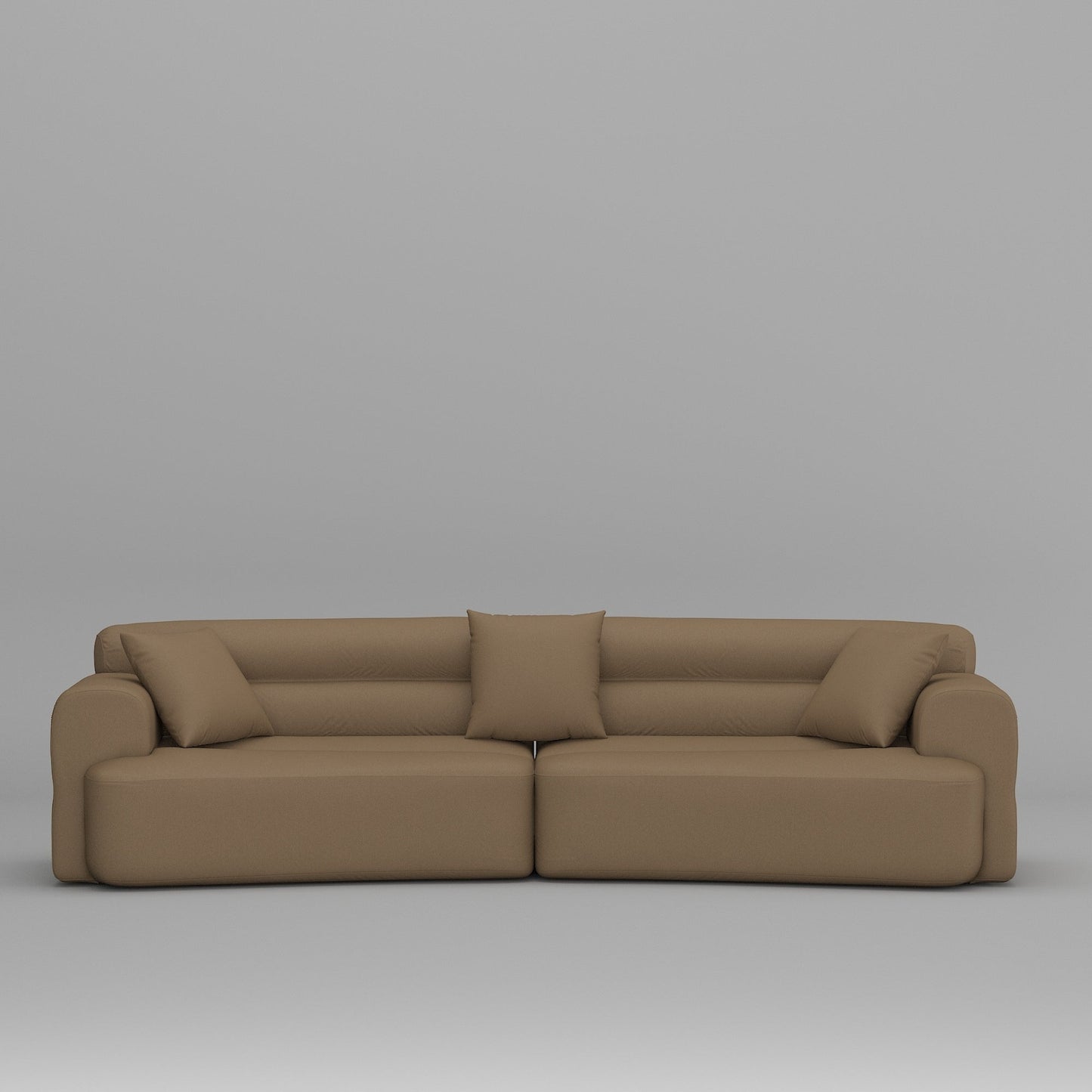 3-5 Seater Couch Comfy Upholstered Sofa with 3 Pcs Soft Pillows