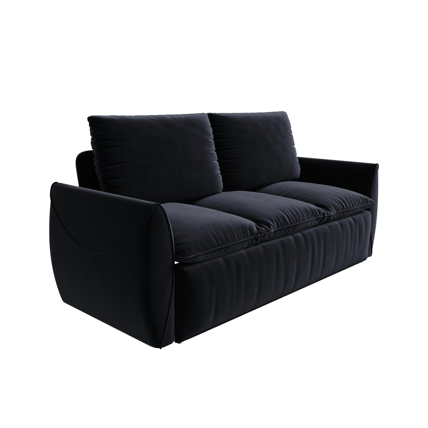 3-Seat Convertible Sleeper Sofa Bed with 2-in-1 Pillow & Blanket Set