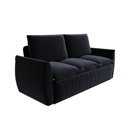 3-Seat Convertible Sleeper Sofa Bed with 2-in-1 Pillow & Blanket Set
