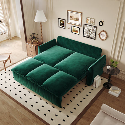 3-Seat Convertible Sleeper Sofa Bed with 2-in-1 Pillow & Blanket Set